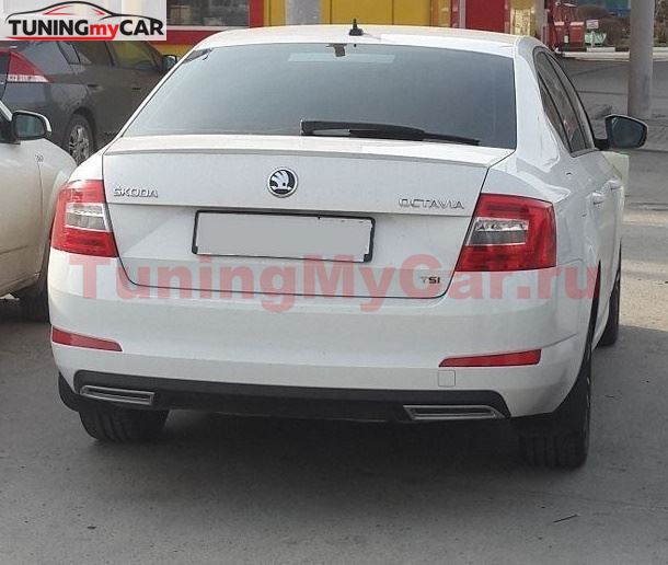 Имитация насадок глушителя для Skoda Octavia III A7 (2013-)